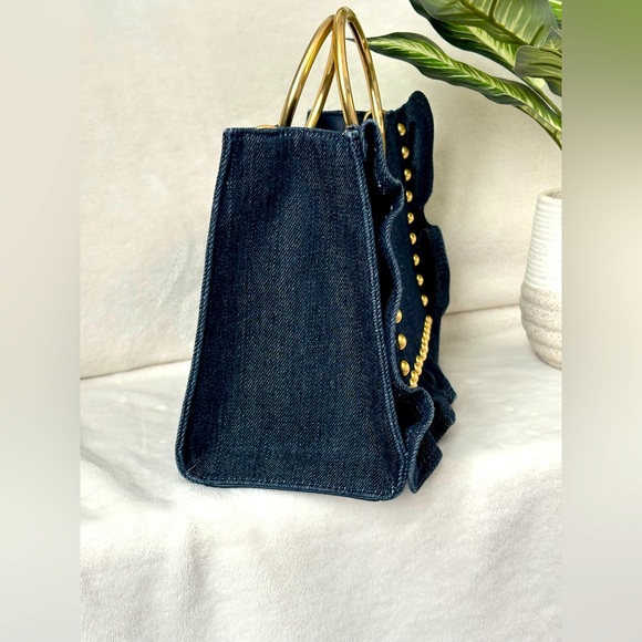 RARE Kate Spade, White Rock Road Denim Sam Satchel - Picture 5 of 16